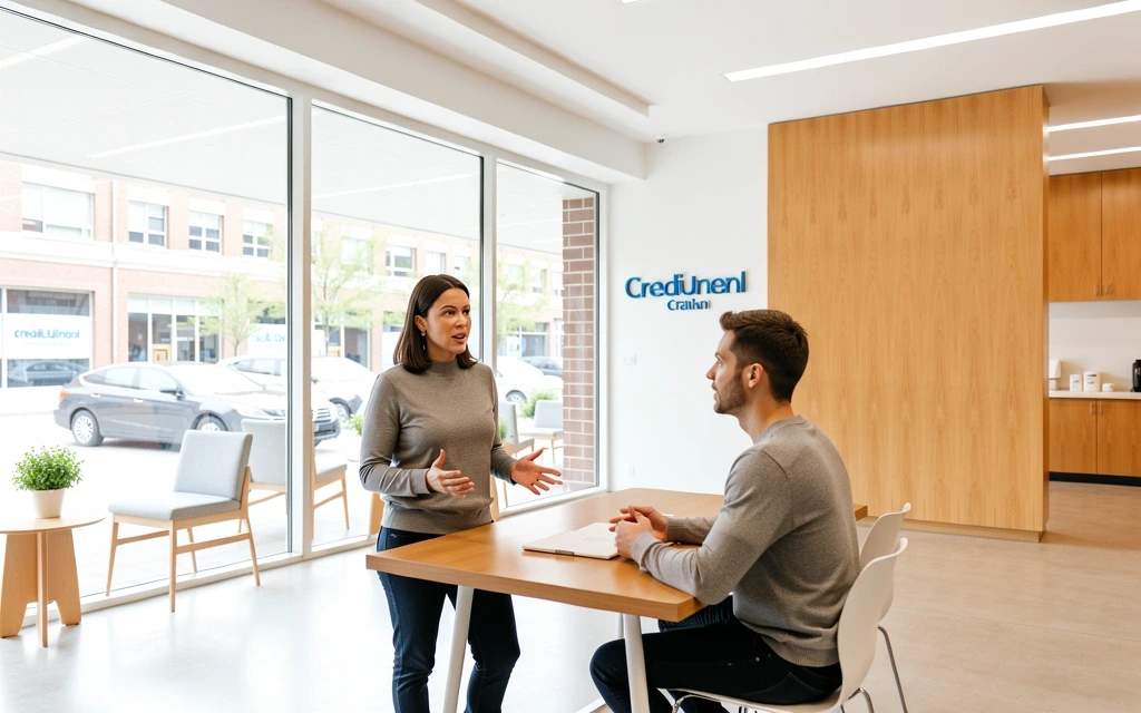 Interior of Corning Credit Union branch
